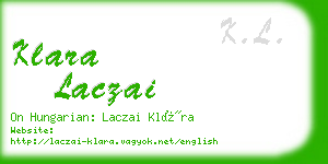 klara laczai business card